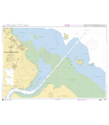 Carte marine Shom 7378 Accès au Dégrad des Cannes carte marine