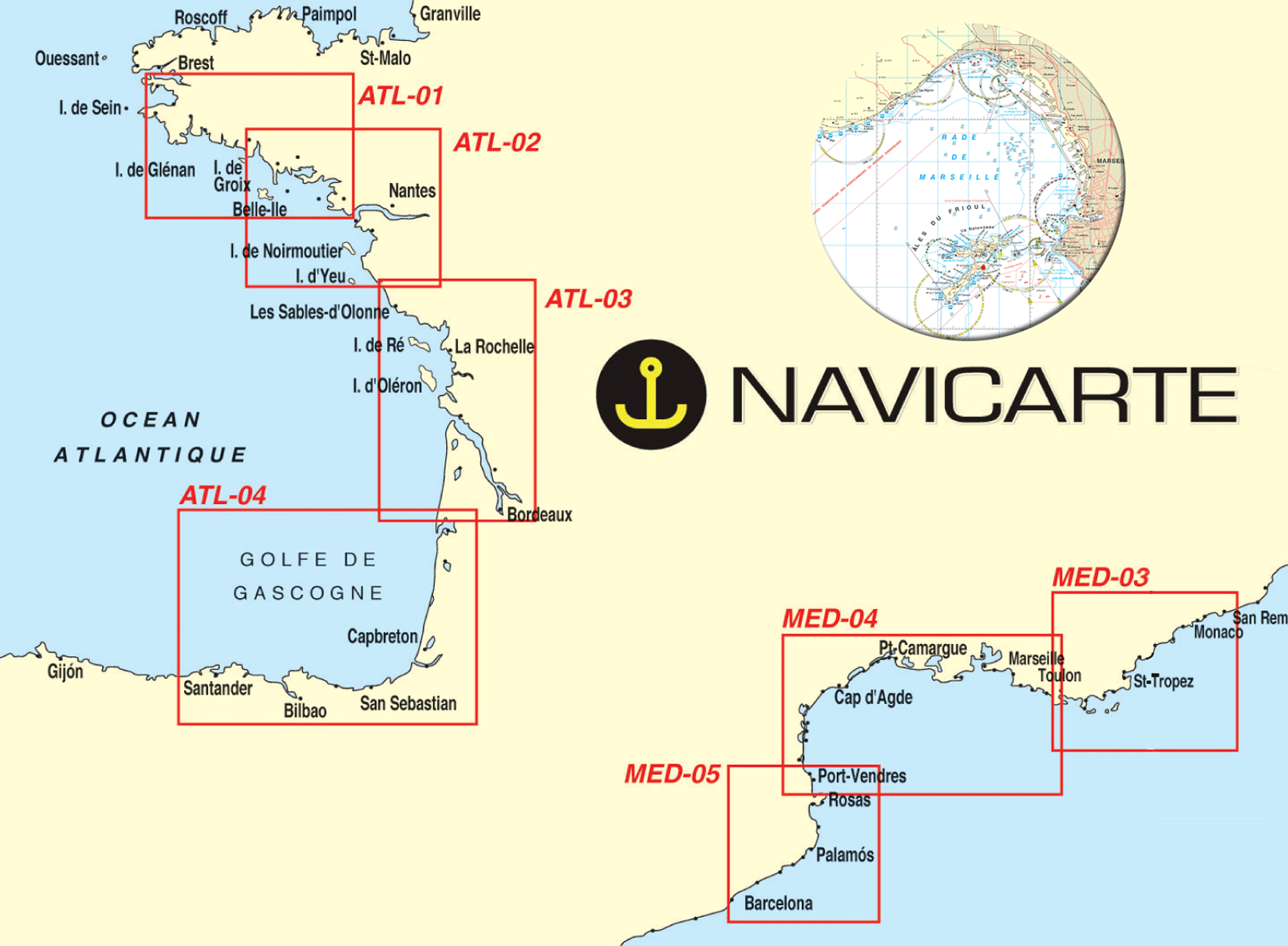 Carte marine navicarte chart kit carte marine plastifiée